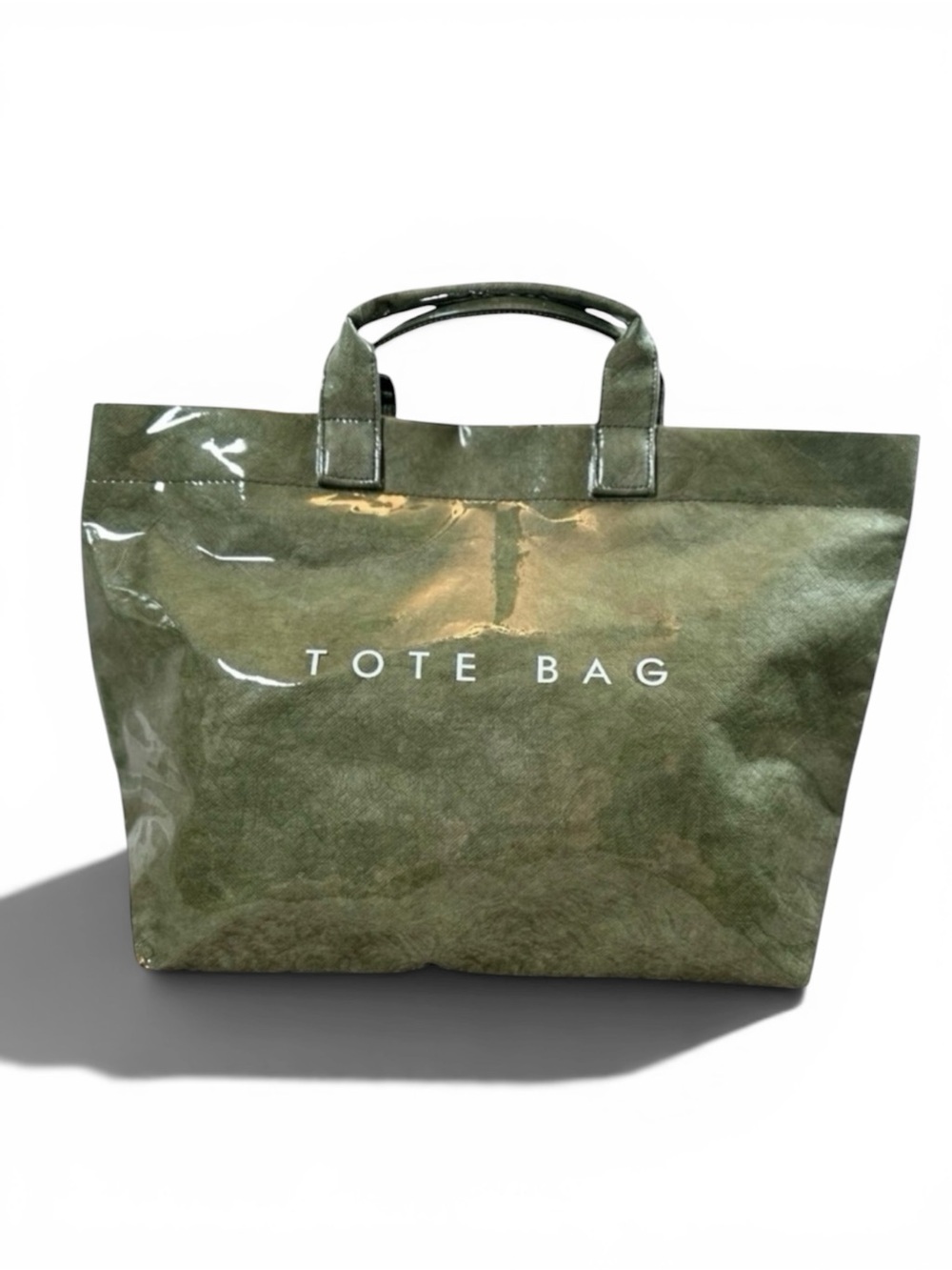 Reusable Waterproof Green Grocery Tote Bag